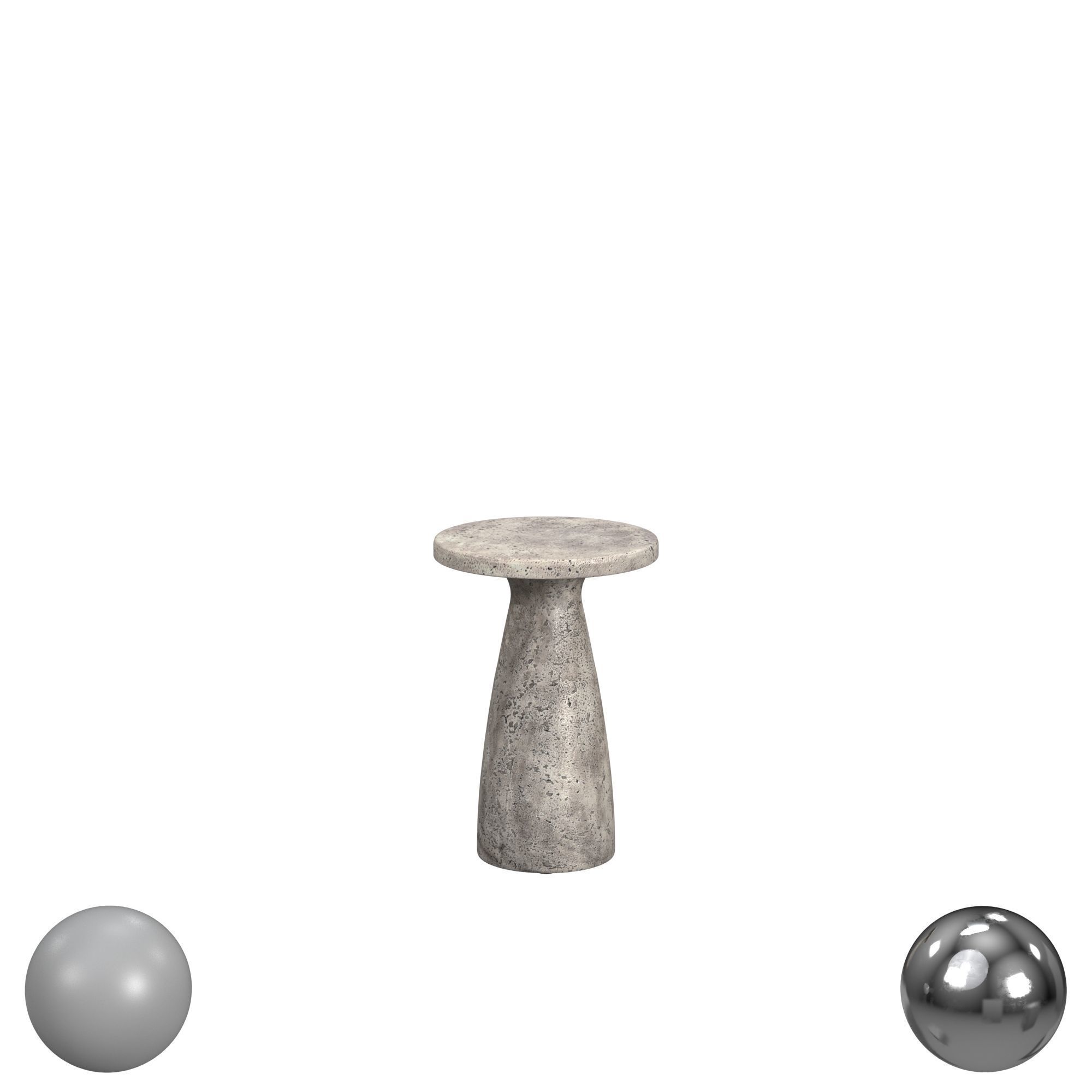 Collins 19 Outdoor Accent Table Light Gray 3D model_1