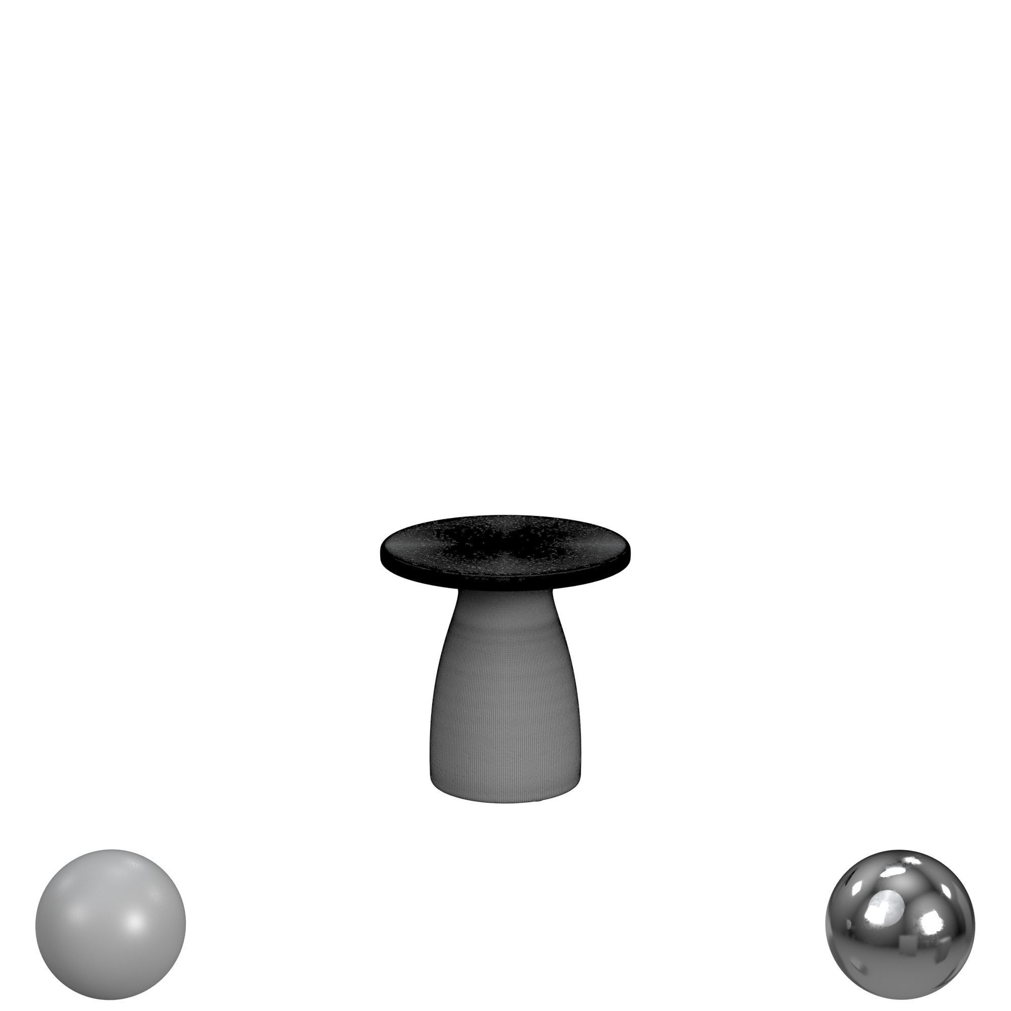 Collins 16 Outdoor Accent Table Dark Gray 3D model_3