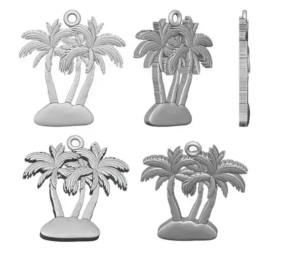 Palms pendant 3D print model
