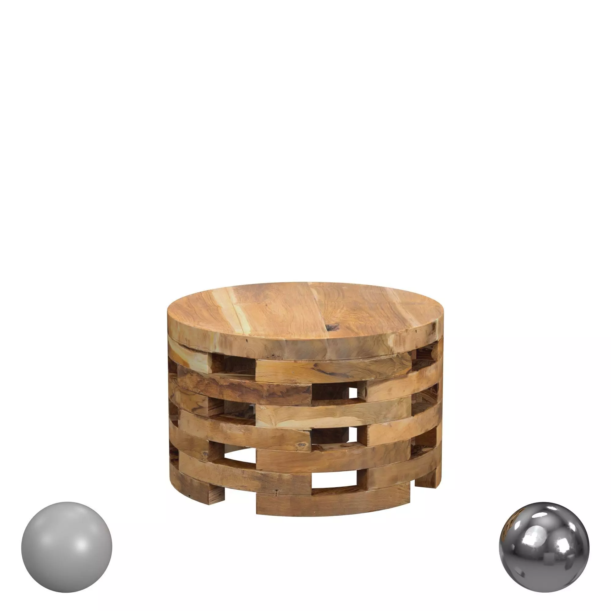 Charnessa Solid Wood Coffee Table Lark Manor 3D model_0