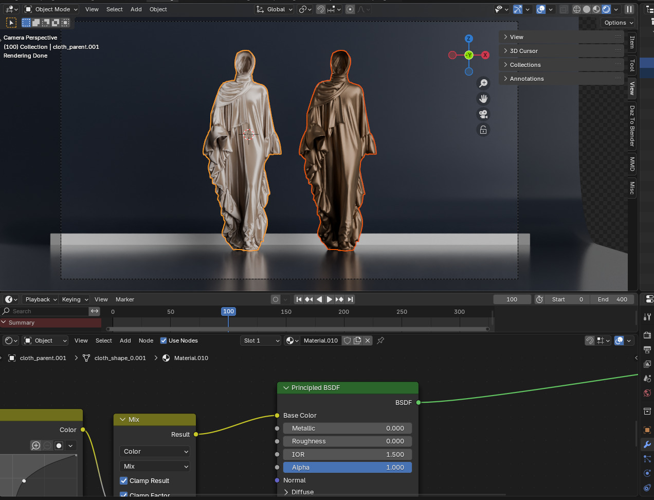 Abaya 05 with hijab Walk Cycle 3D model 3D model_32