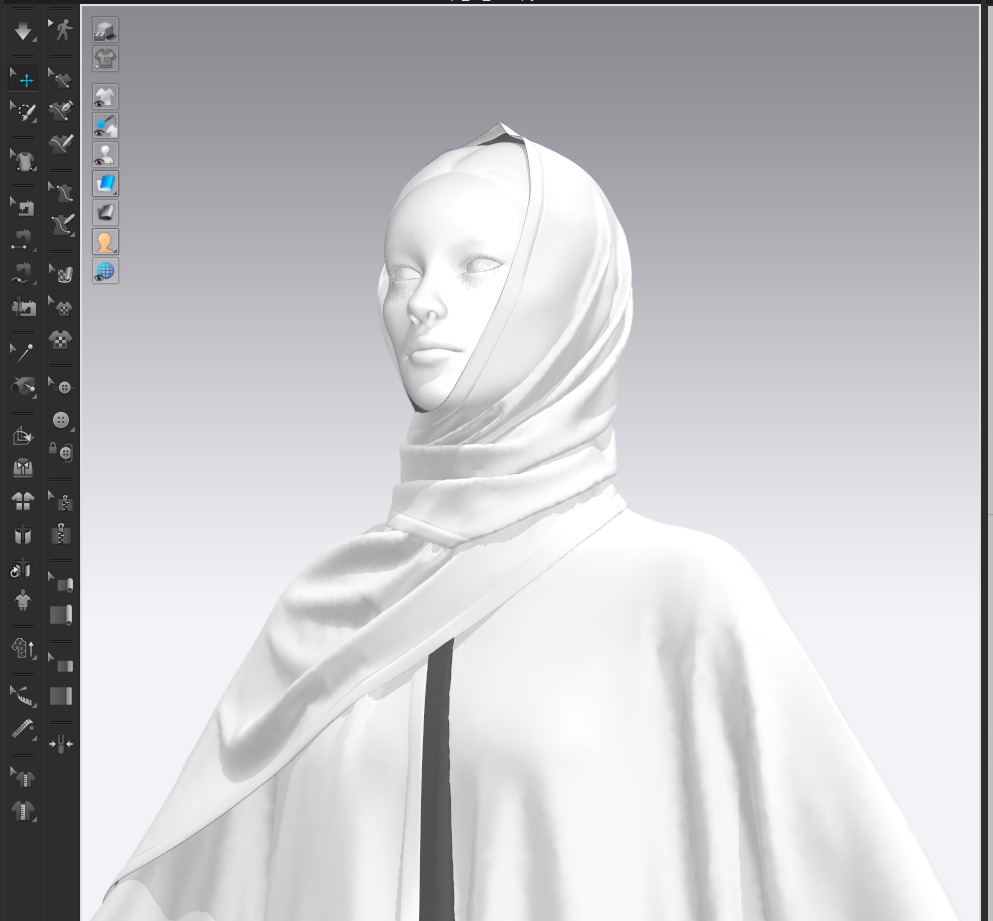 Abaya 05 with hijab Walk Cycle 3D model 3D model_19