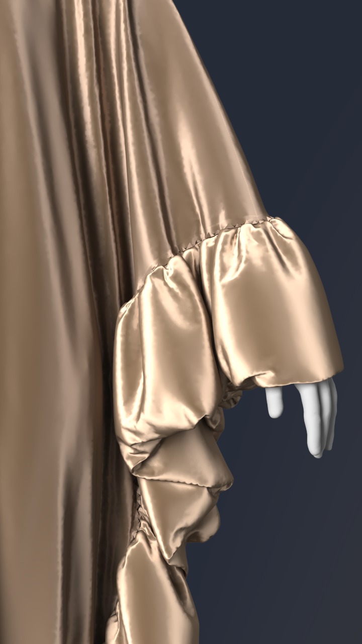 Abaya 05 with hijab Walk Cycle 3D model 3D model_8