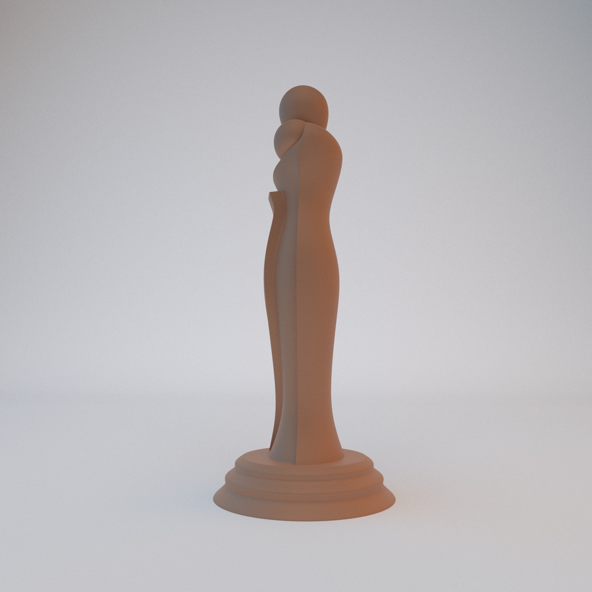 Mother and Daughter Statue STL File - 093 3D print model_11