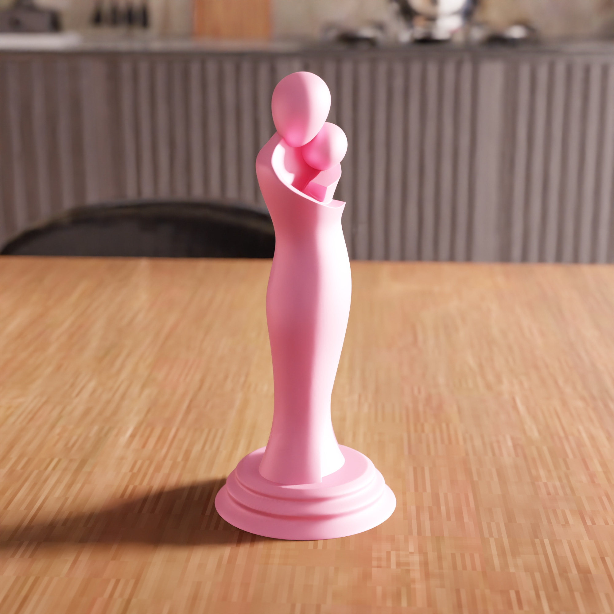 Mother and Daughter Statue STL File - 093 3D print model_5