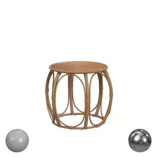 Butler Specialty Savannah Woven Rattan Round End Table