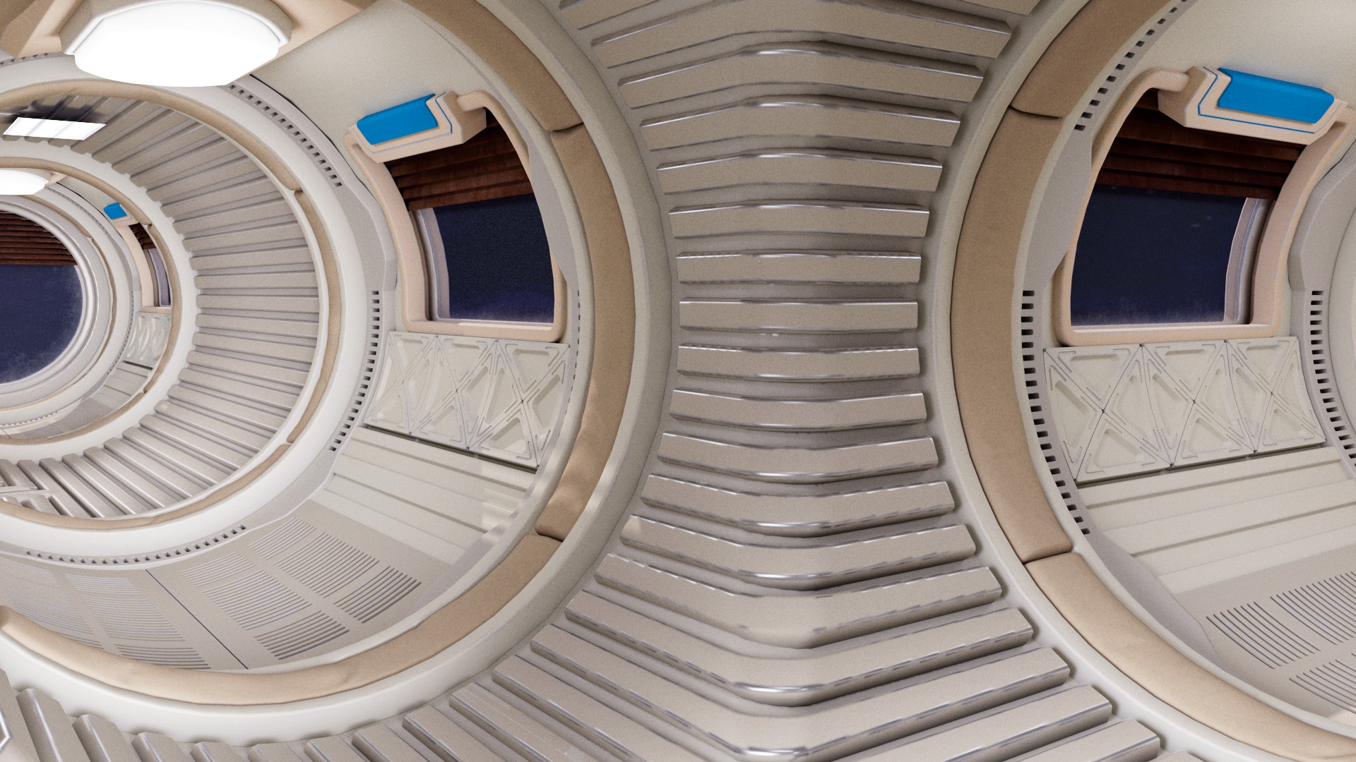 Spaceship Corridor 3D model_12