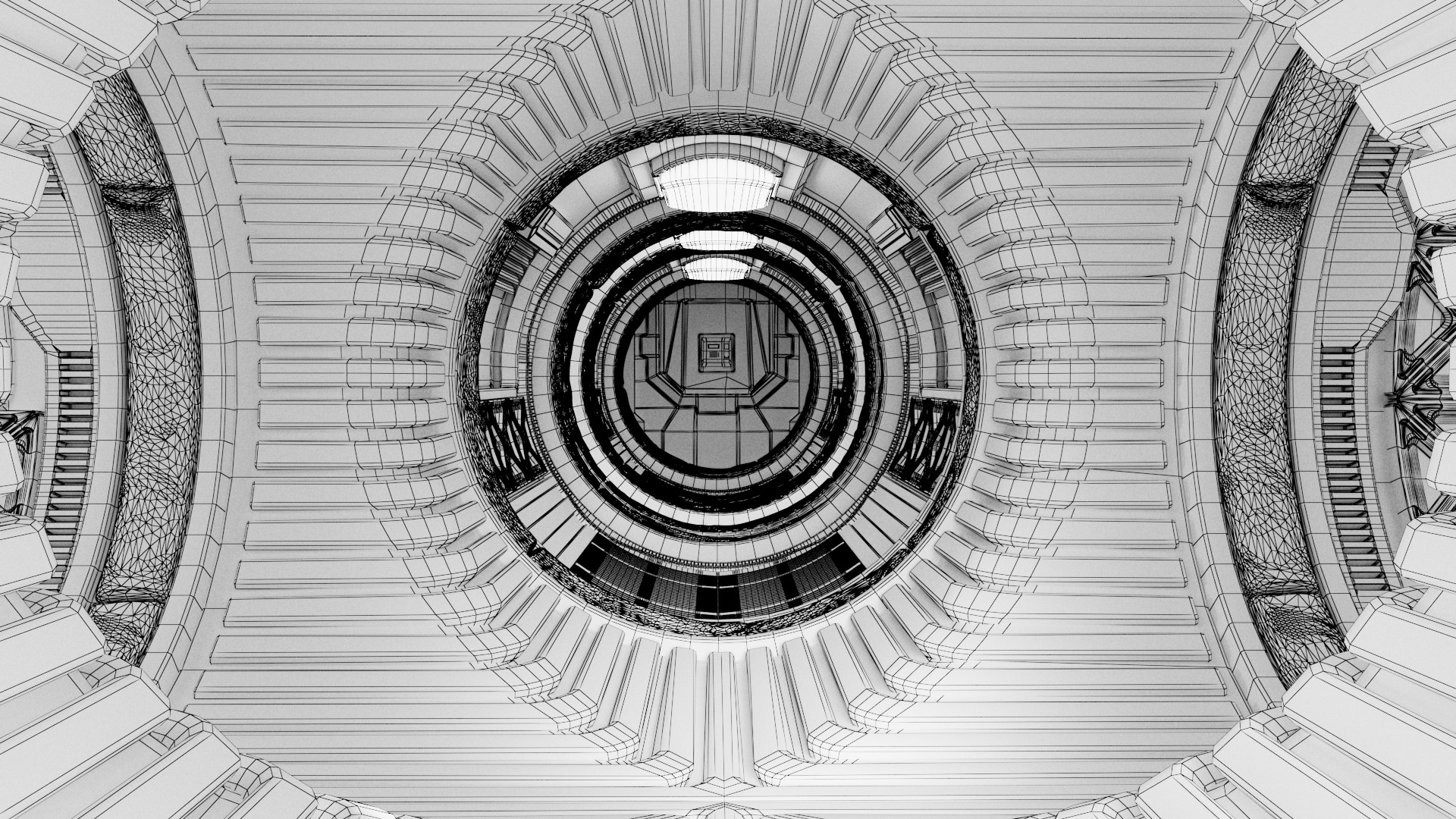 Spaceship Corridor 3D model_14