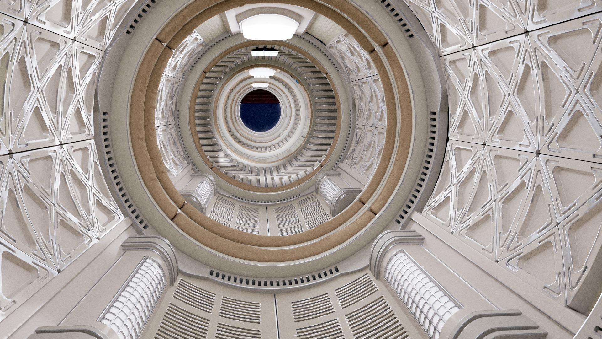 Spaceship Corridor 3D model_9