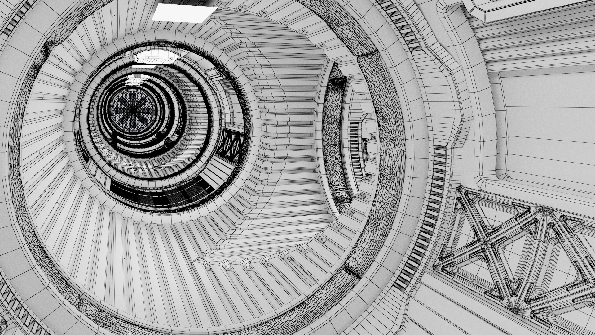 Spaceship Corridor 3D model_17