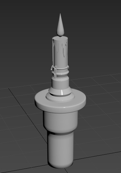 cel-shaded candle 3D model_5