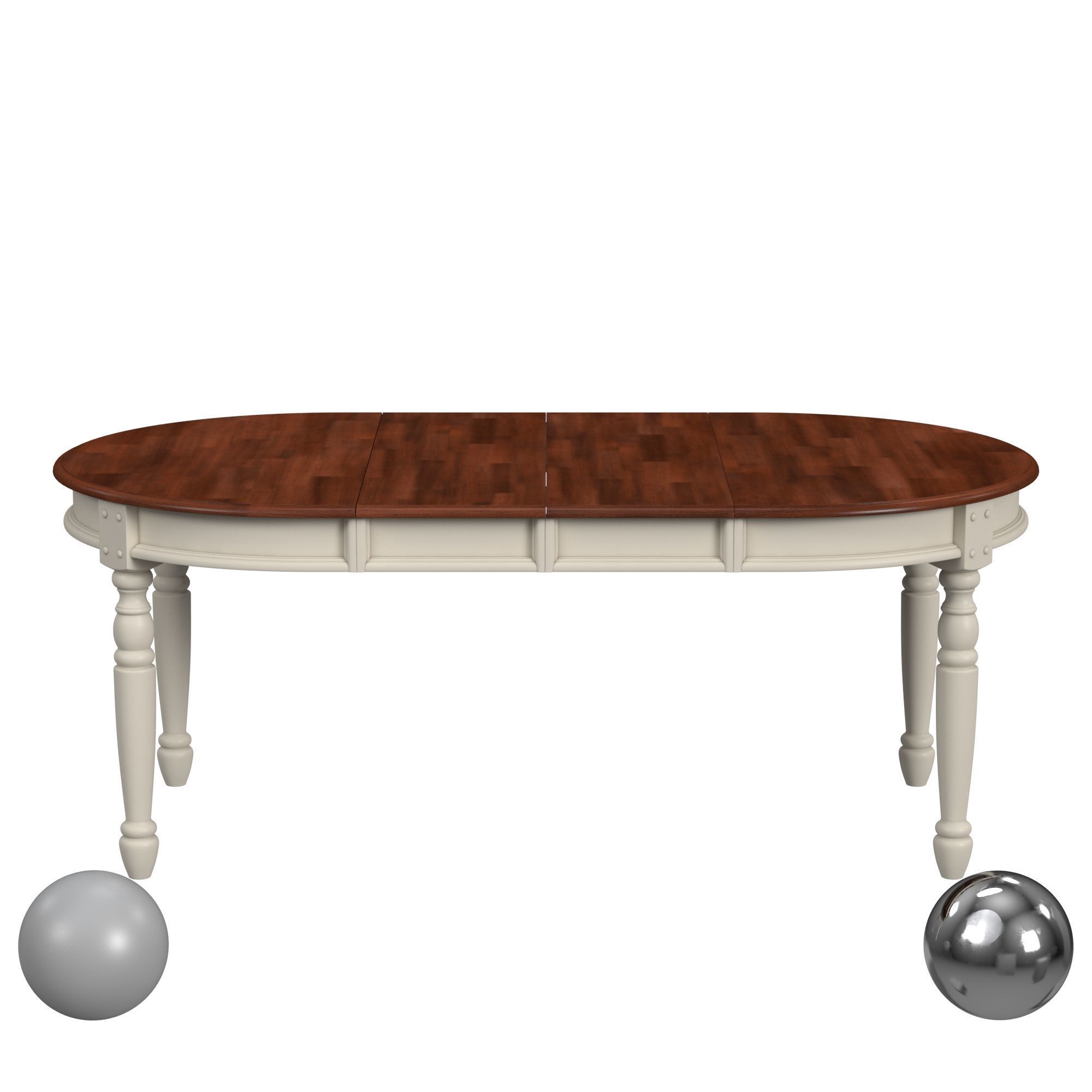 A-America British Isles Extendable Oval Dining Table 3D model_1