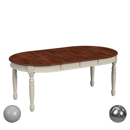 A-America British Isles Extendable Oval Dining Table 3D model