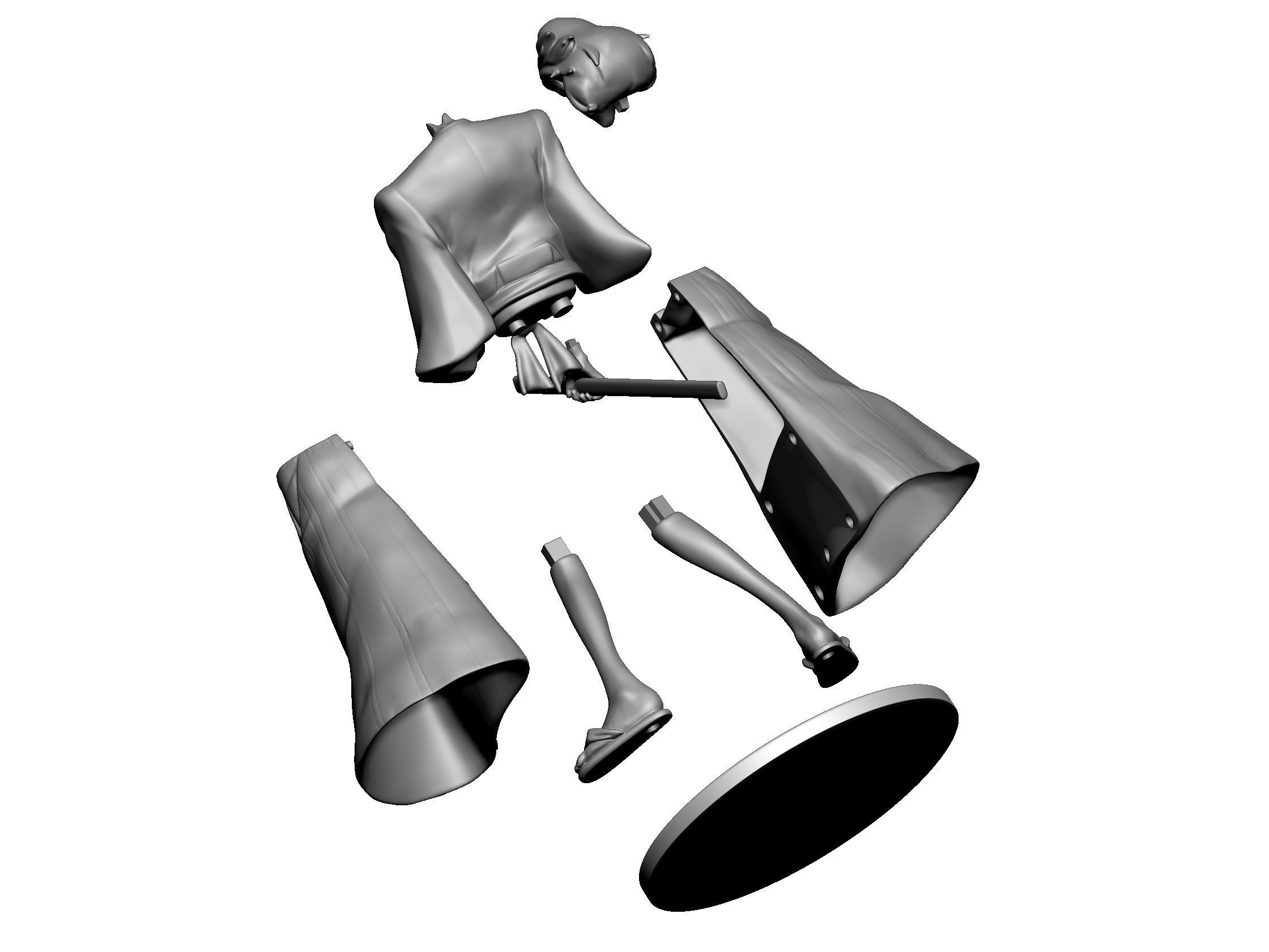 Lupin III - Goemon 3D print model_3