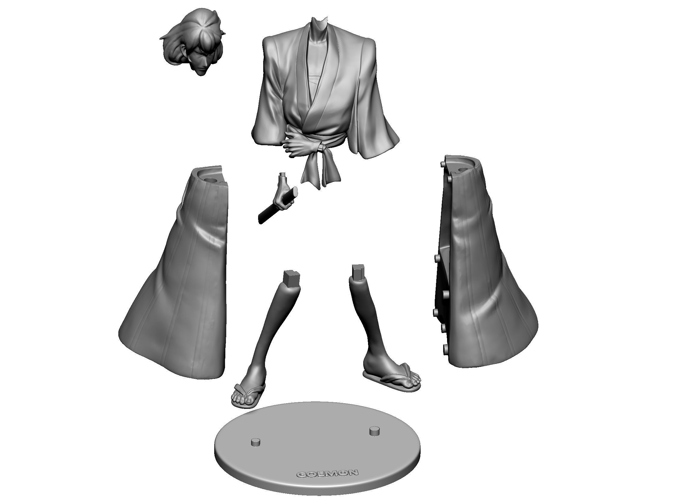 Lupin III - Goemon 3D print model_1
