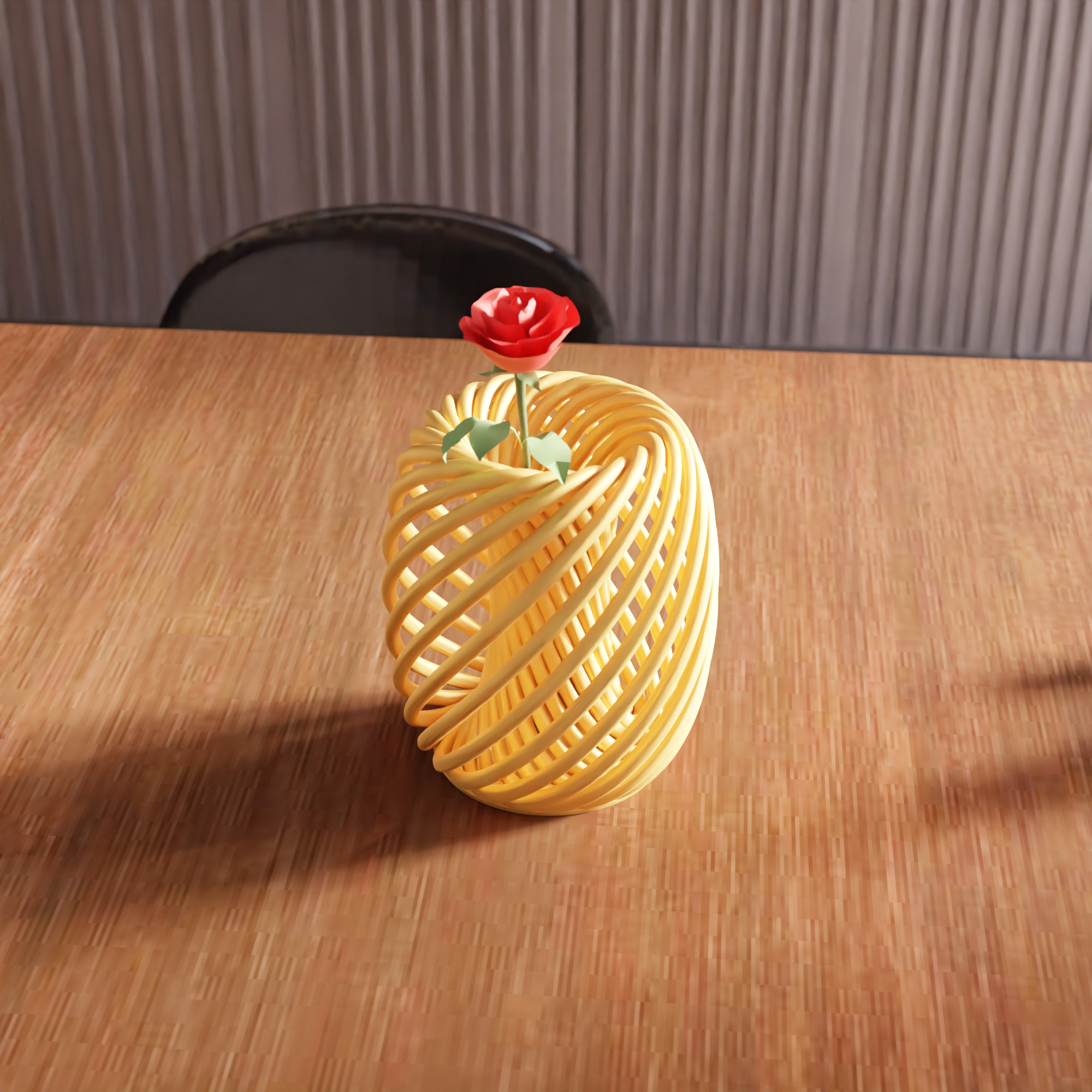 Helix Flower Vase STL File - 091 3D print model_3