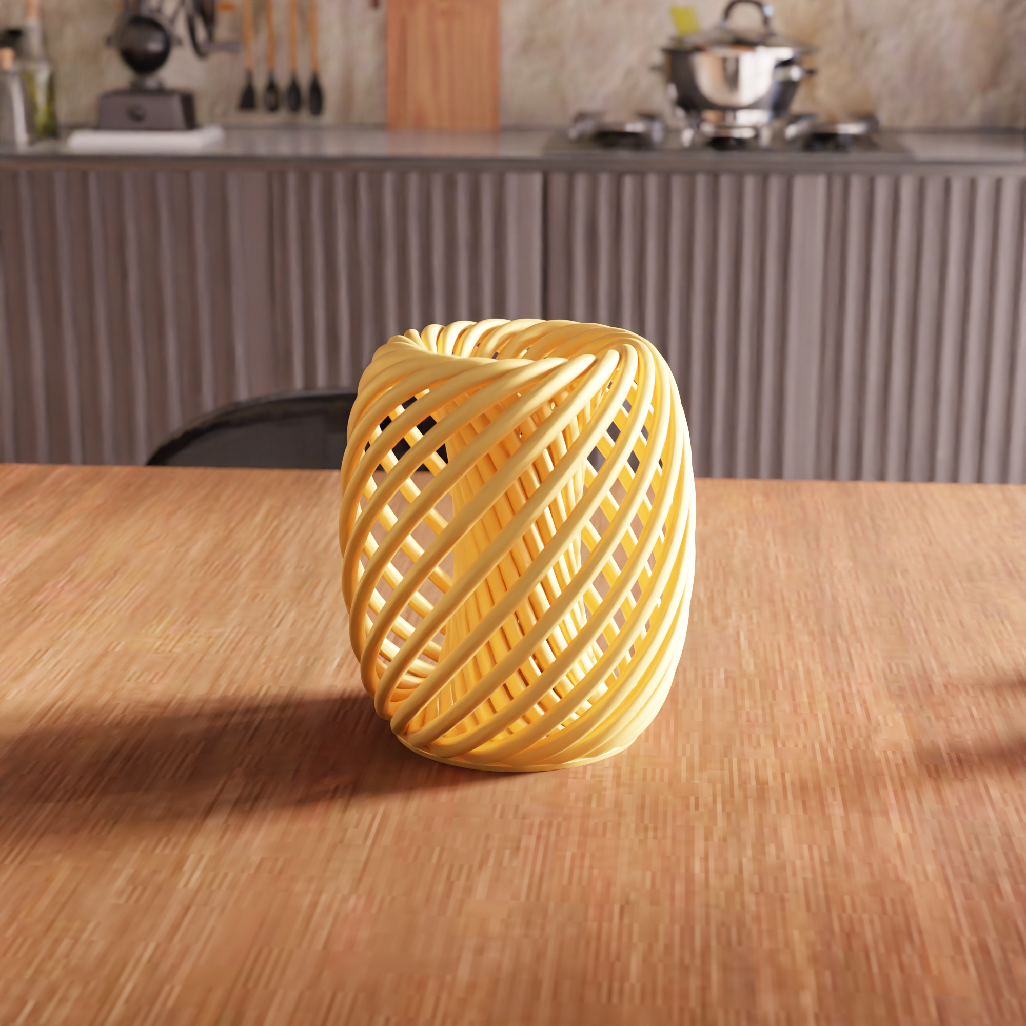 Helix Flower Vase STL File - 091 3D print model_7
