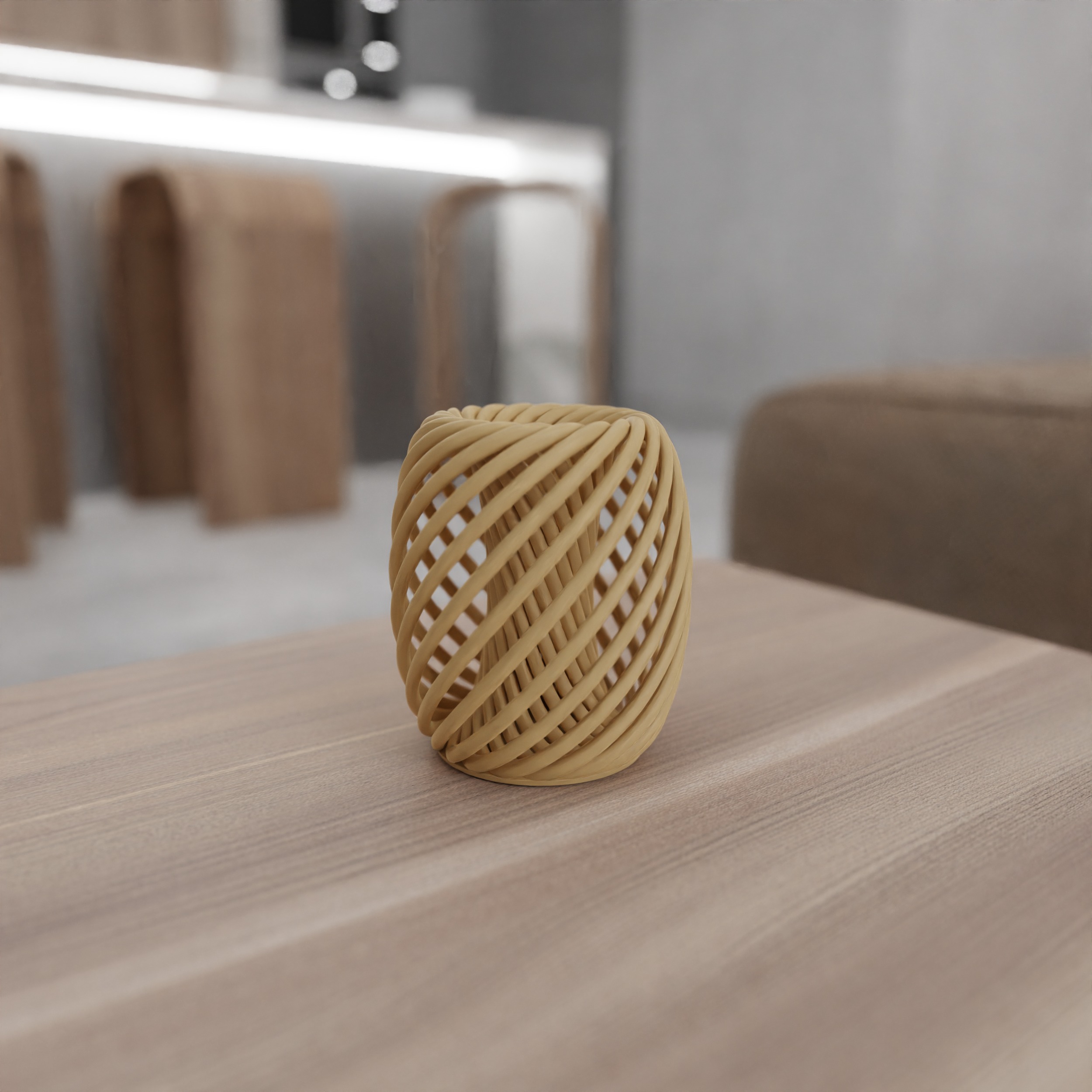 Helix Flower Vase STL File - 091 3D print model_8