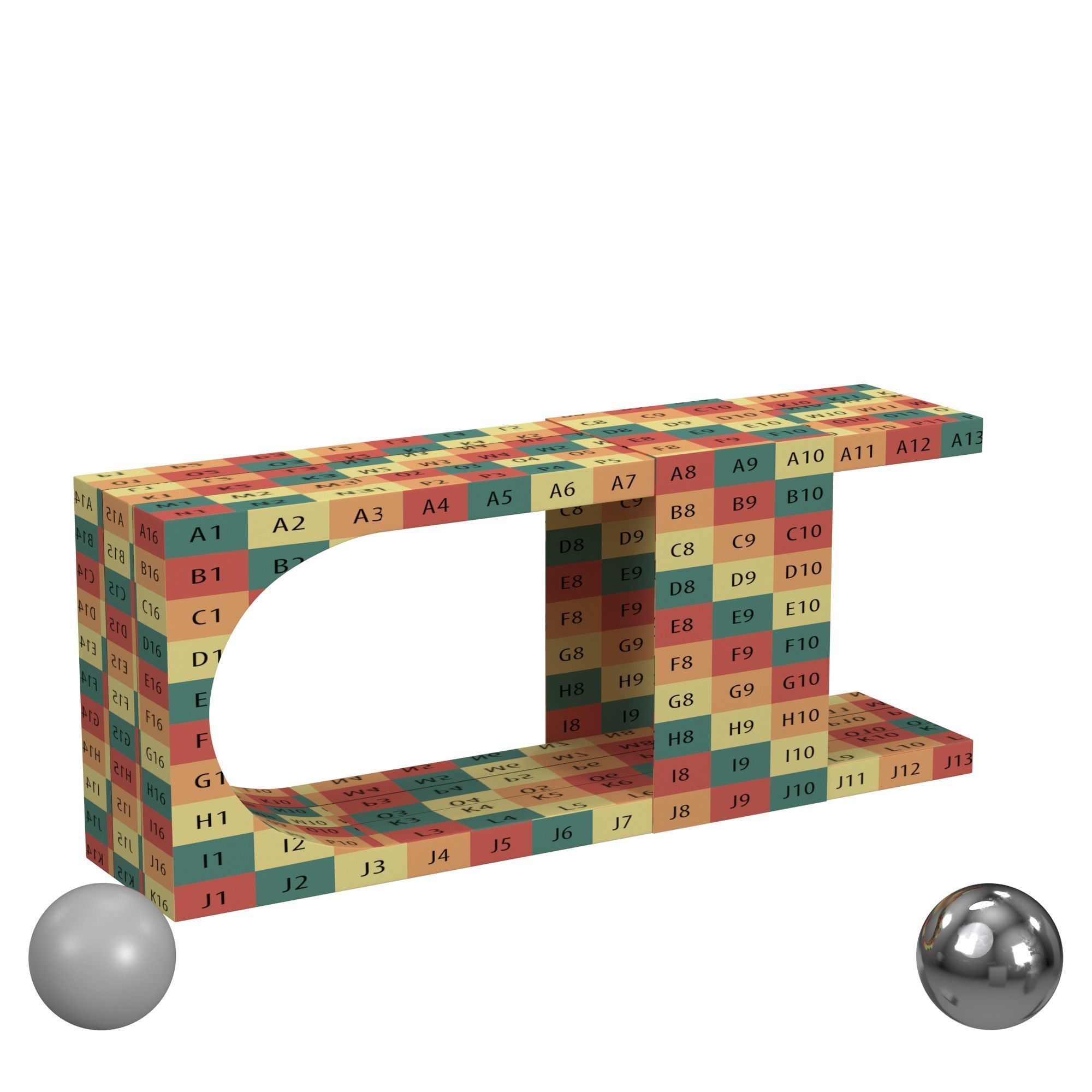 Danica Console Table Natural Oak 3D model_2