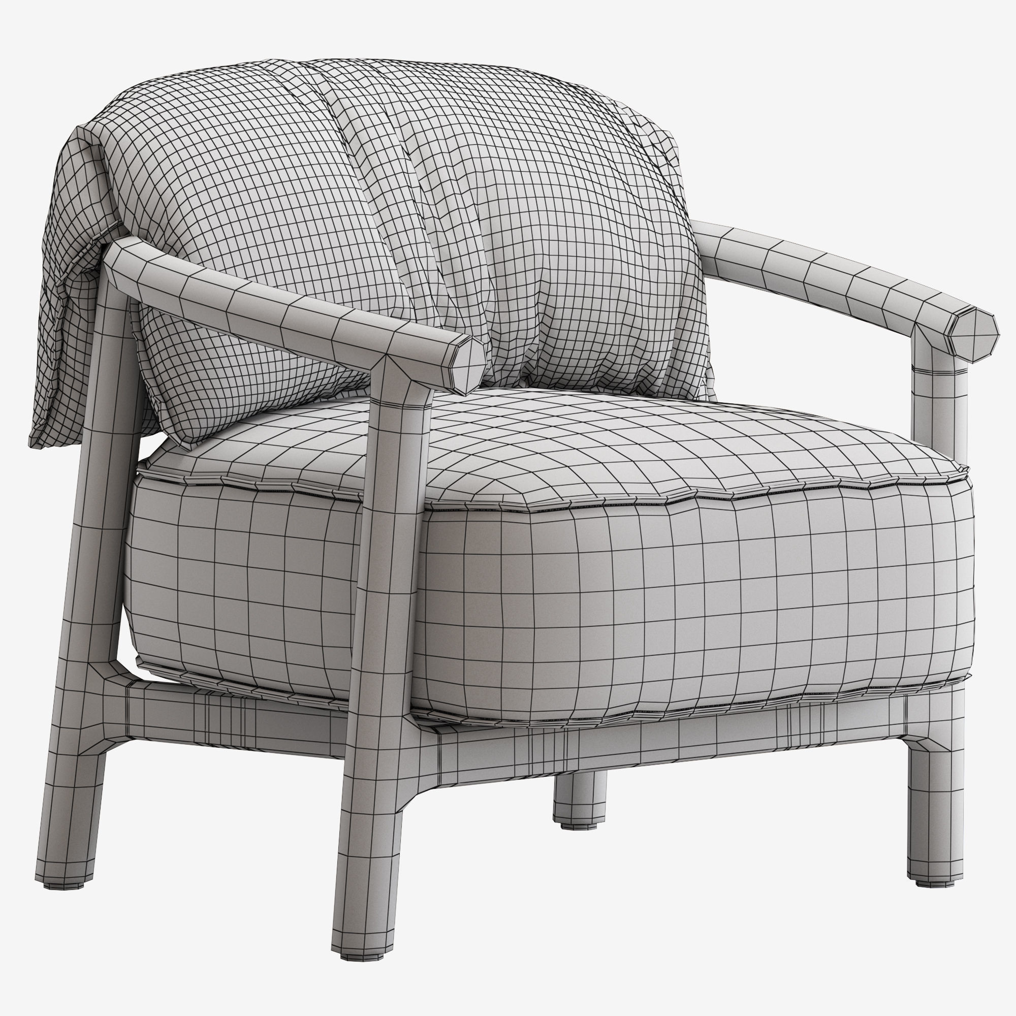 Marlene Armchair Design by Carlo Trevisani 3D model_4