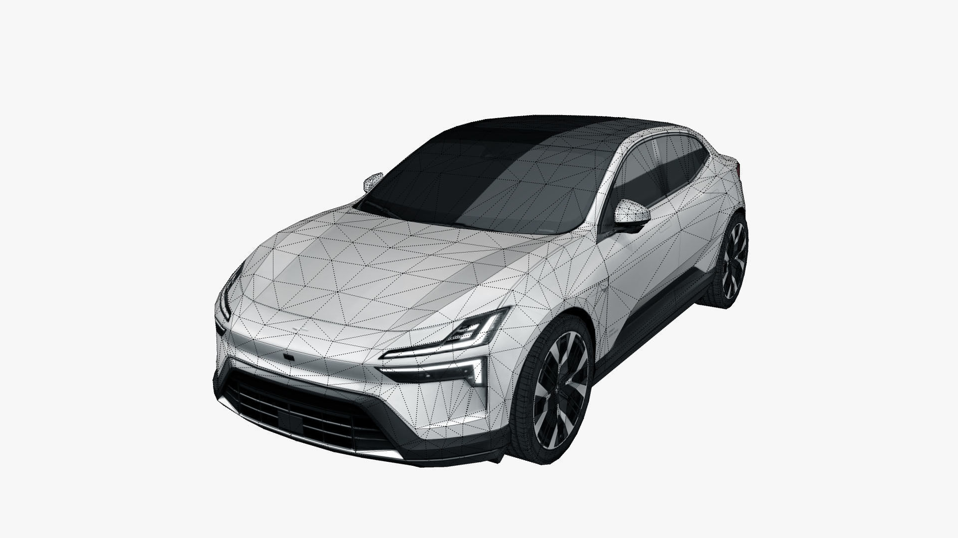 Polestar 4 2024 Low-poly 3D model_16