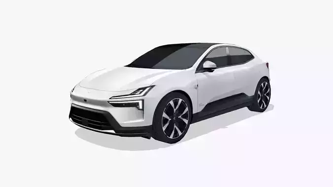 Polestar 4 2024 Low-poly 3D model
