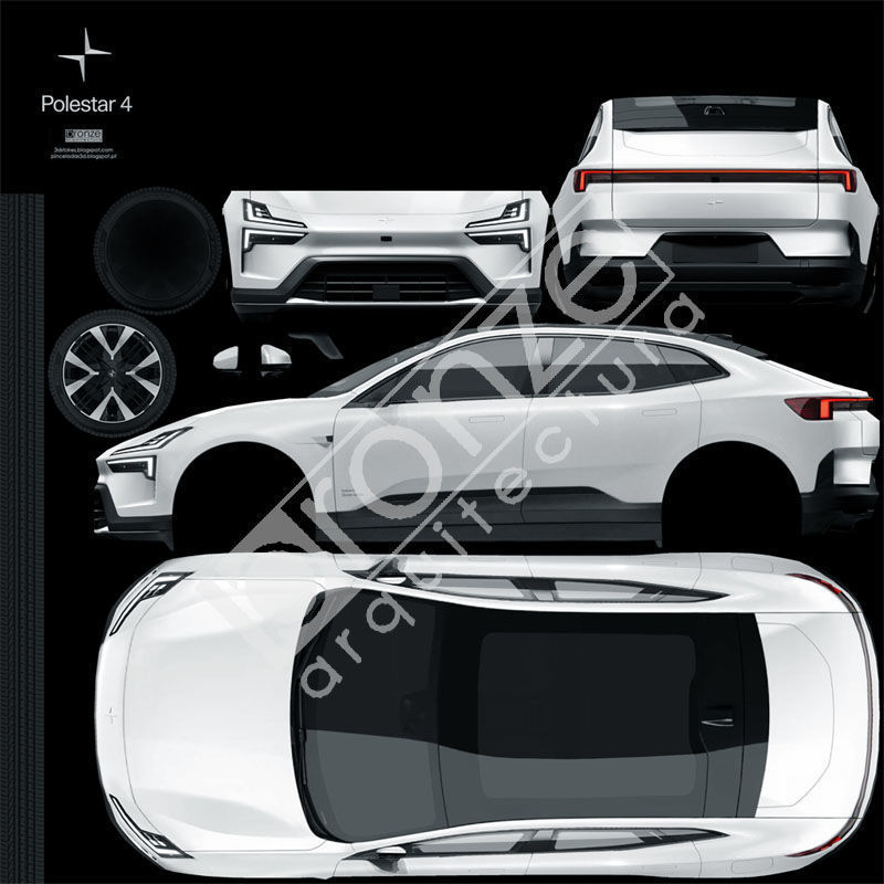 Polestar 4 2024 Low-poly 3D model_22