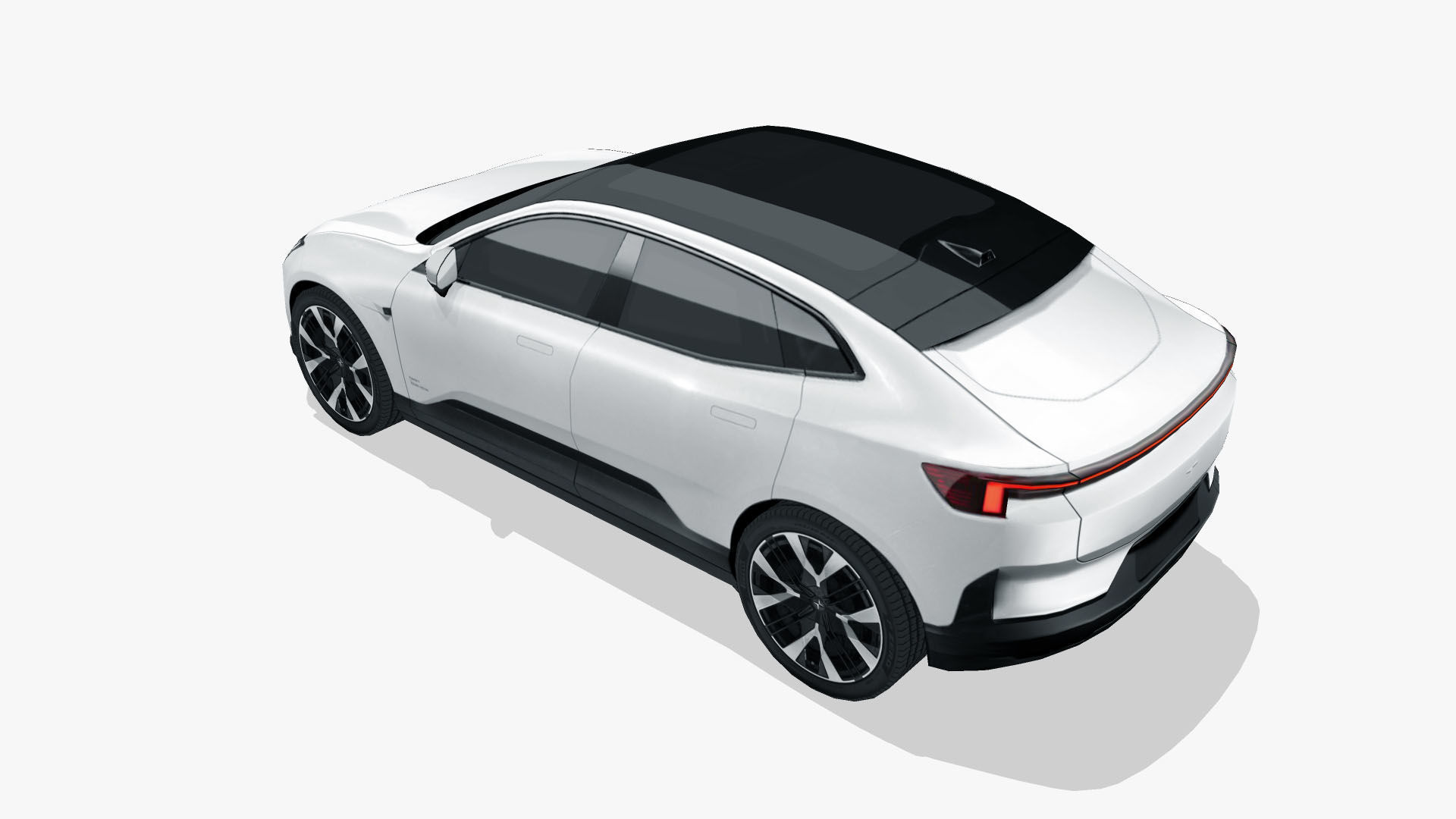 Polestar 4 2024 Low-poly 3D model_7