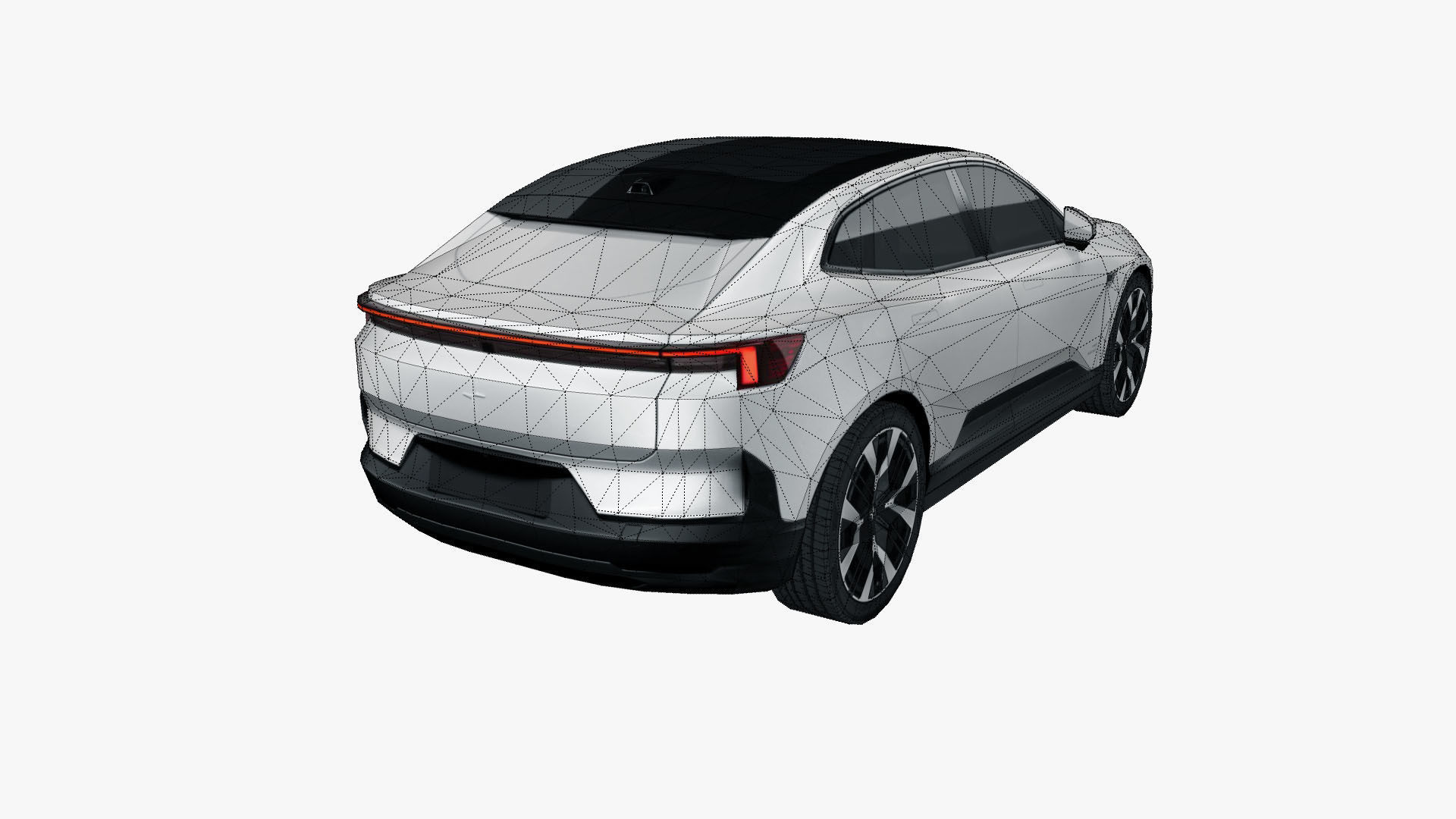 Polestar 4 2024 Low-poly 3D model_17