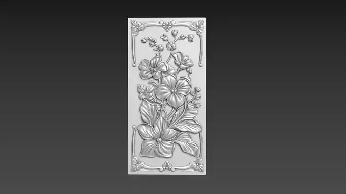 Orchids Flowers Relief