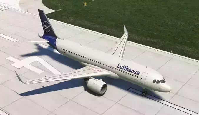 Airbus A320 Neo Lufthansa Low-poly 3D model