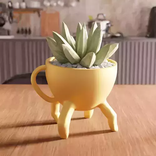 Finger Cup Planter STL File - 089
