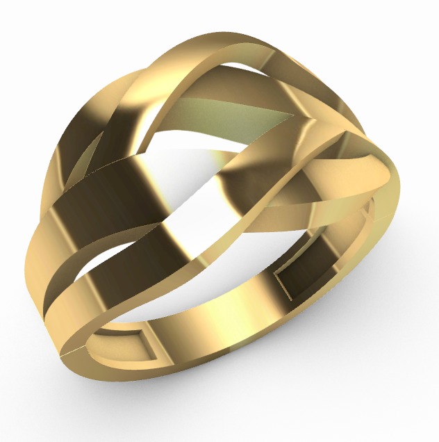 Modern 2 pieces rings  3D Print Models 3D print model_4