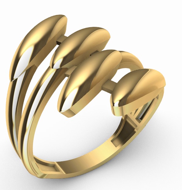 Modern 2 pieces rings  3D Print Models 3D print model_5
