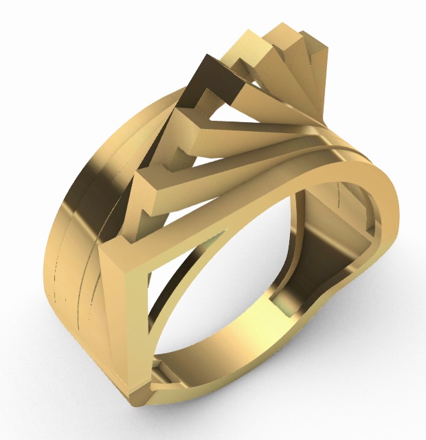 Modern 2 pieces rings  3D Print Models 3D print model_6