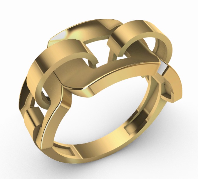 Modern 2 pieces rings  3D Print Models 3D print model_9