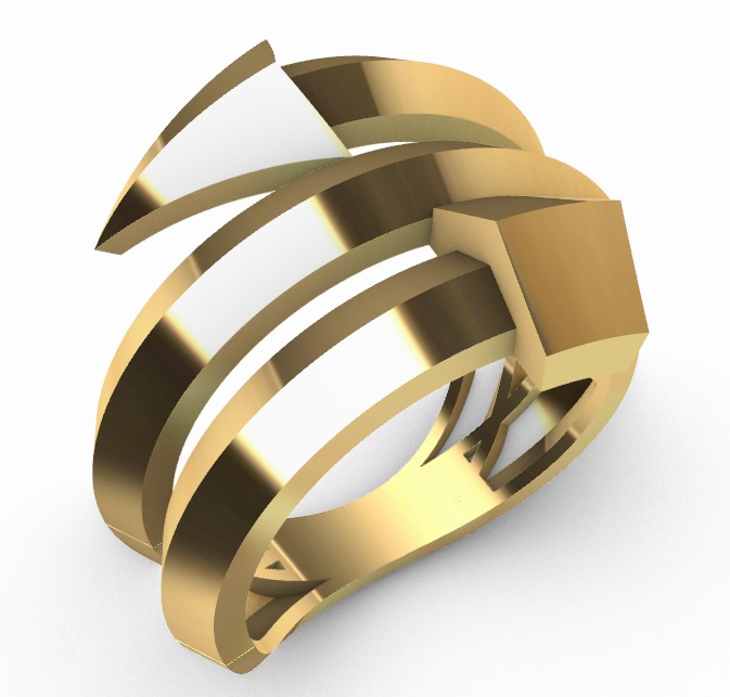 Modern 2 pieces rings  3D Print Models 3D print model_10