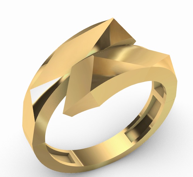 Modern 2 pieces rings  3D Print Models 3D print model_7