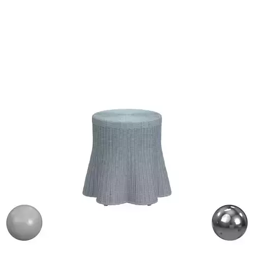 Bonnie Rattan Woven Fabric Illusion Side Table