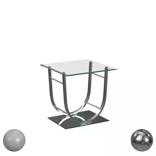 Coaster Chrome U-Shaped End Table