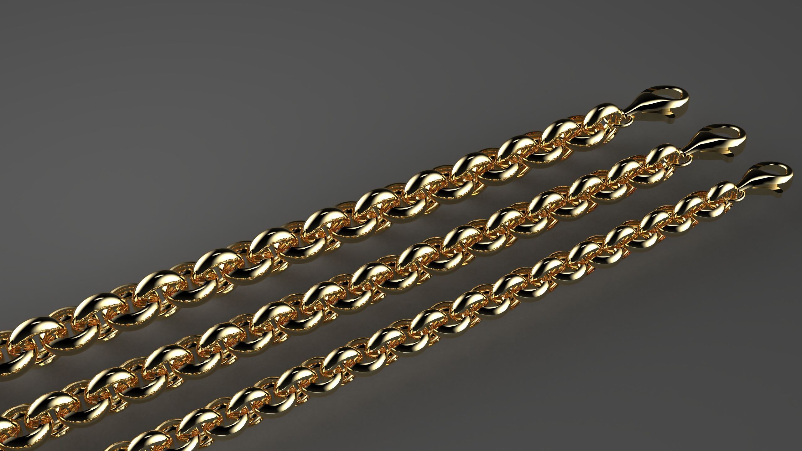 Chopard chain 3D print model_1