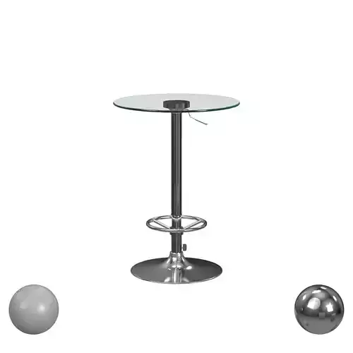 PLACID CHROME ABS PUB TABLE