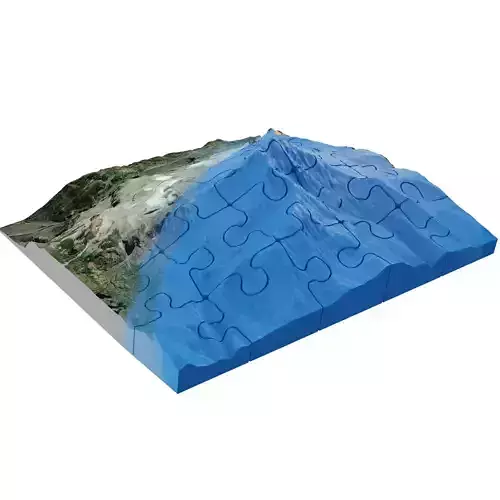 Mount Jefferson United States 3d puzzle 3D print model
