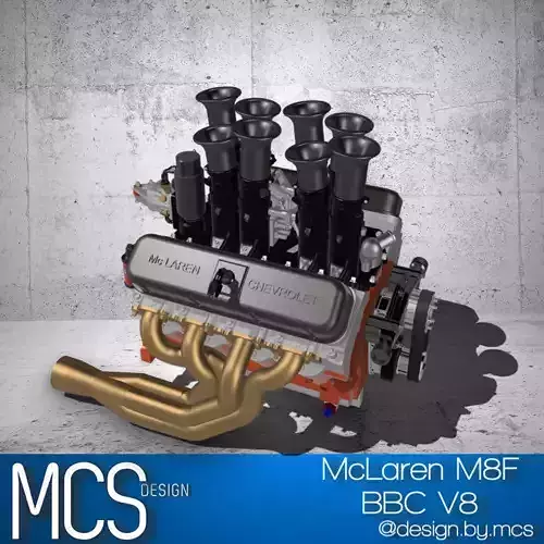 McLaren M8F Chevy Engine