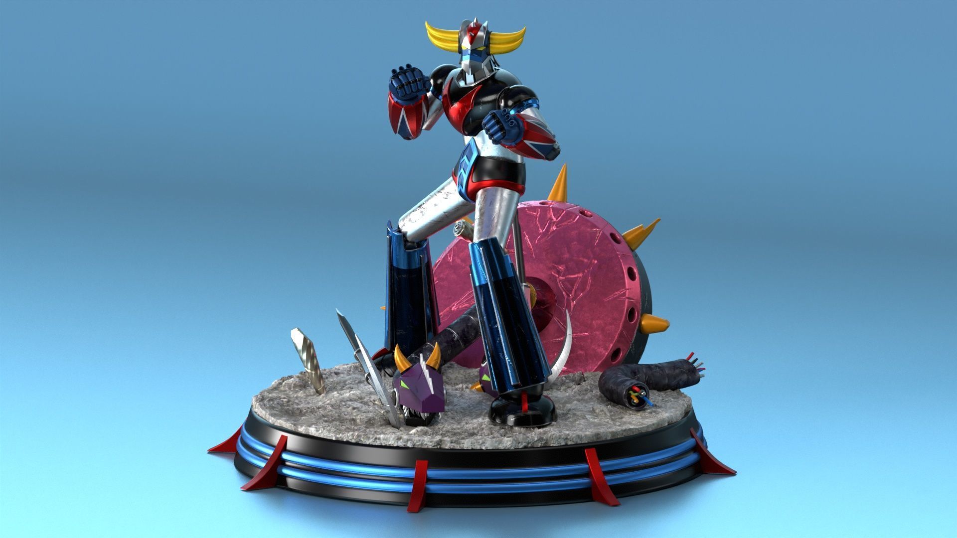 Grendizer Combat Mode 3D print model_16