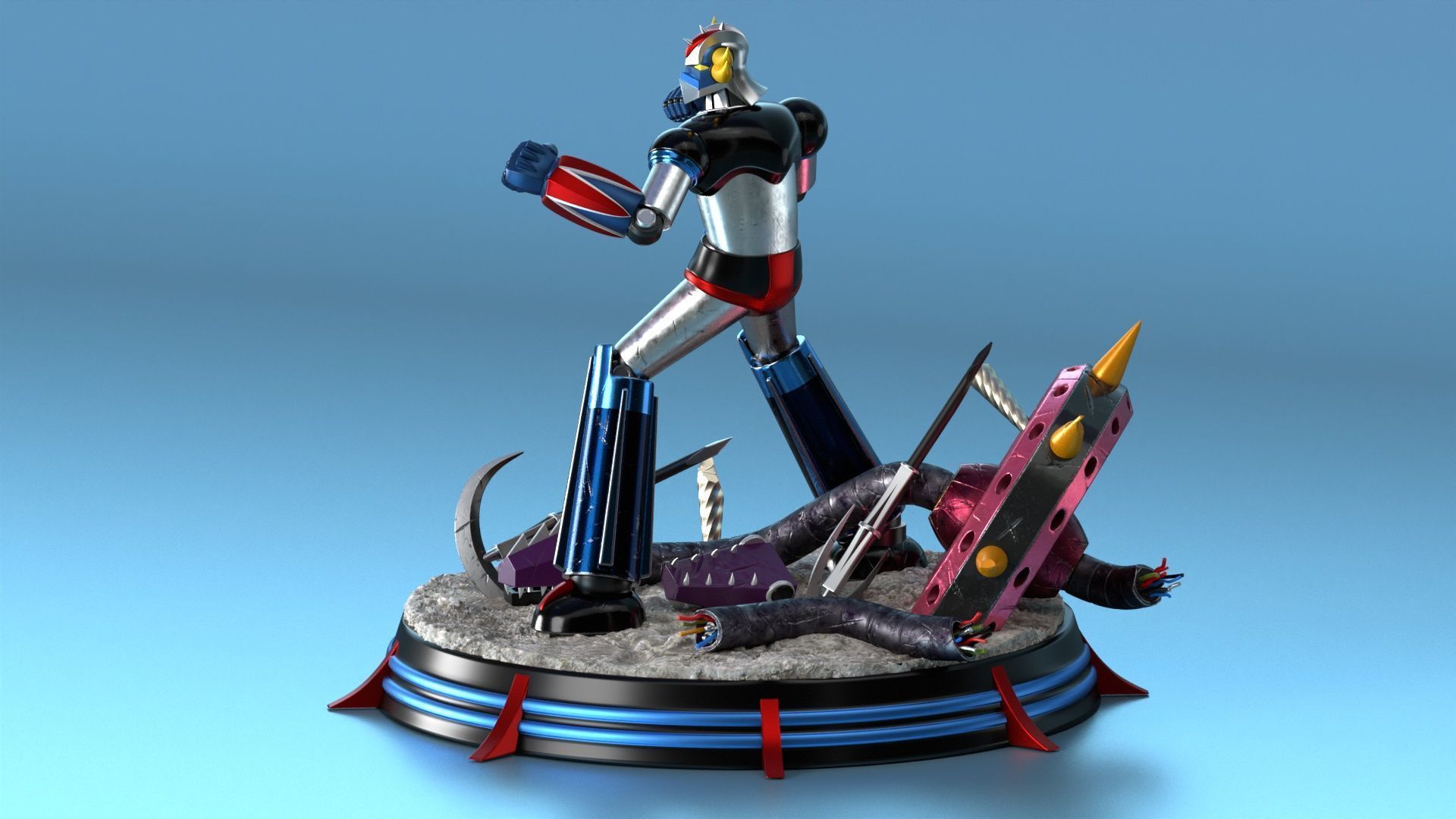 Grendizer Combat Mode 3D print model_14