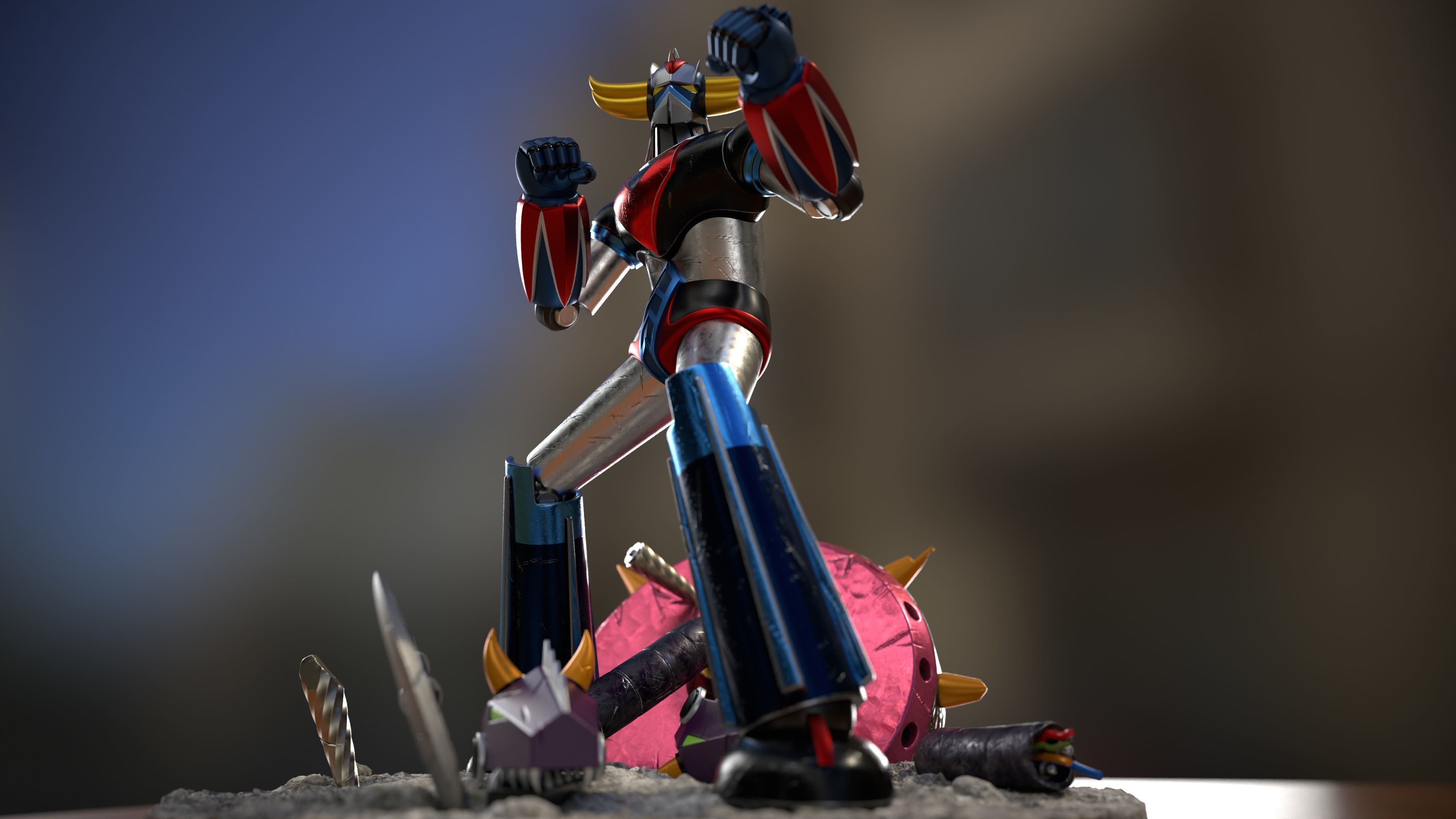 Grendizer Combat Mode 3D print model_6