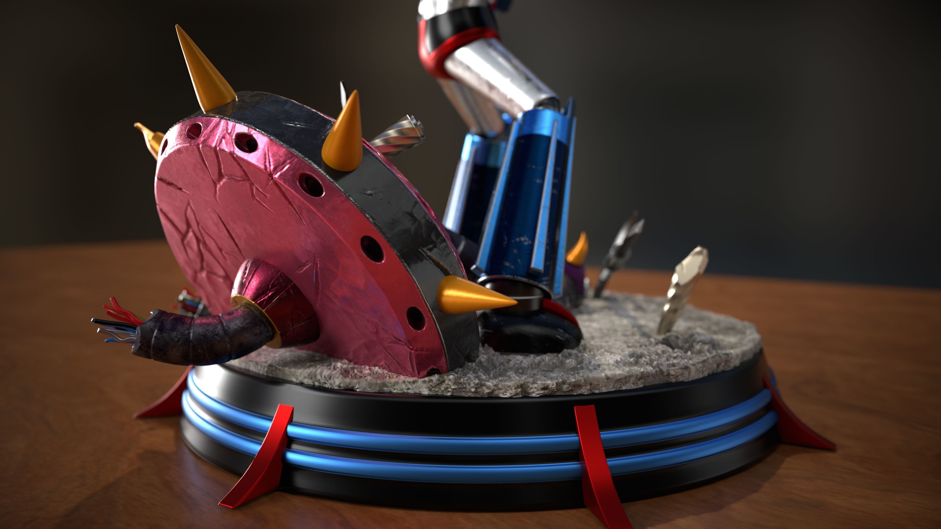 Grendizer Combat Mode 3D print model_5