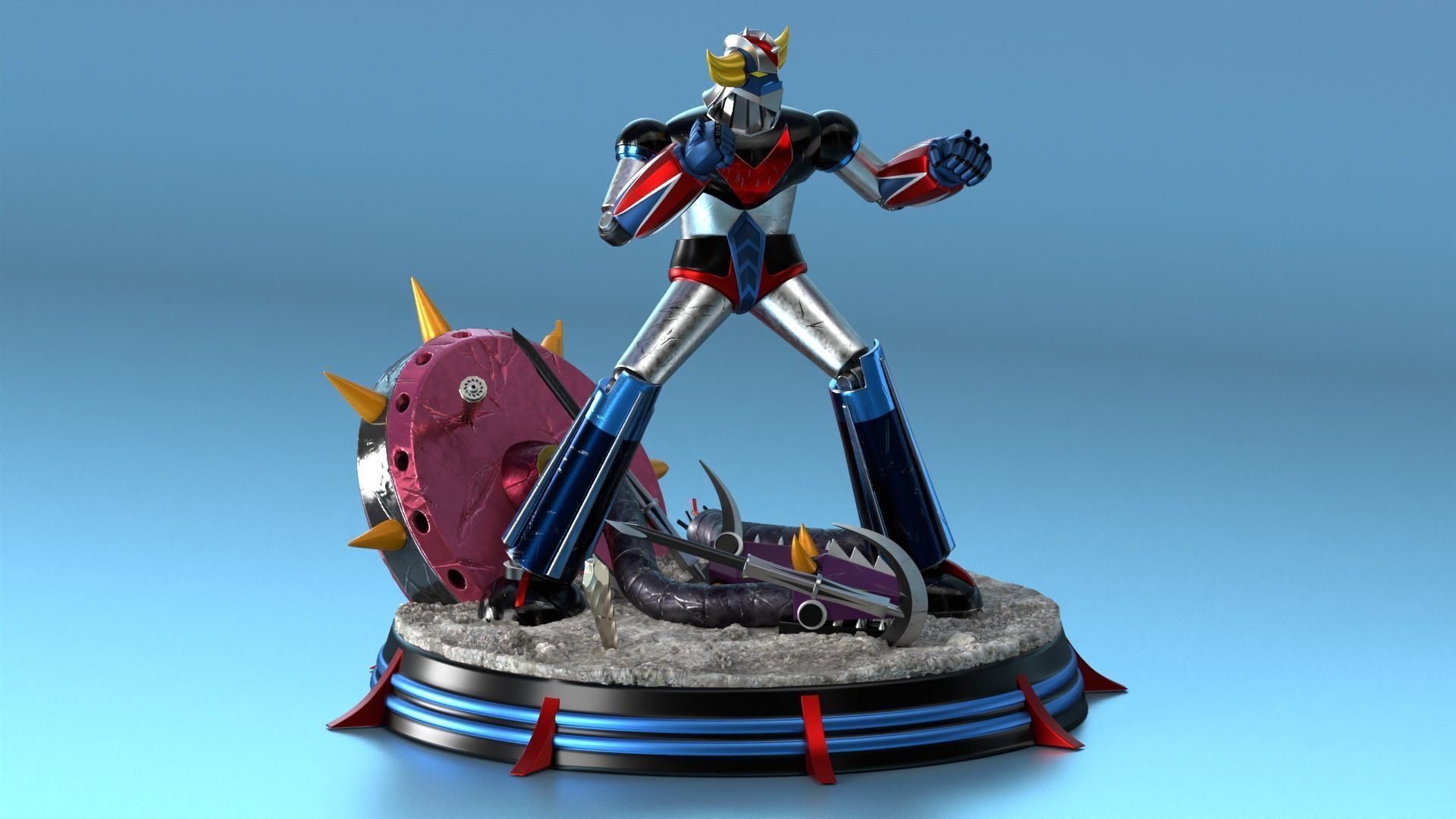 Grendizer Combat Mode 3D print model_8