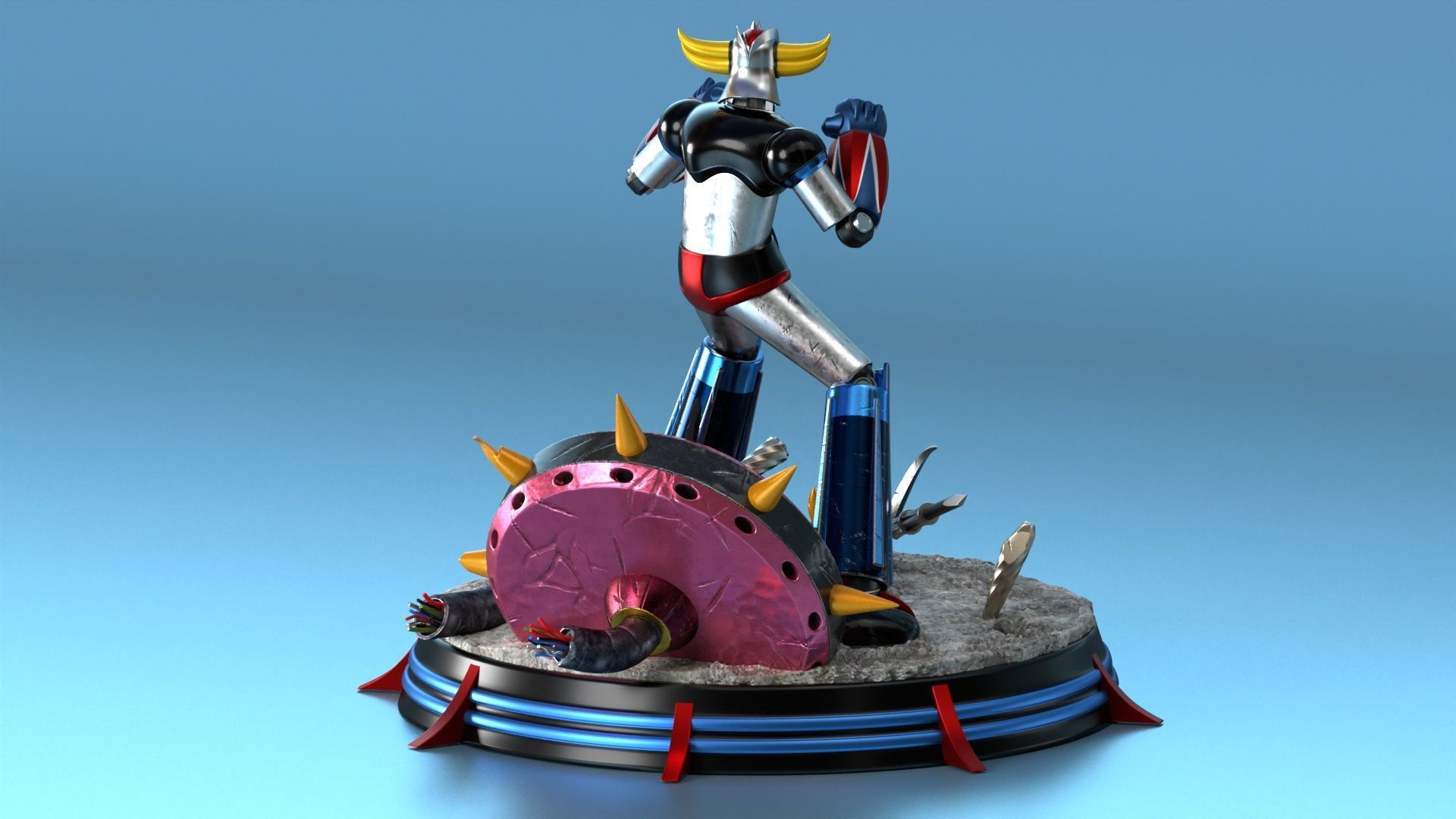 Grendizer Combat Mode 3D print model_11